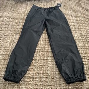 Edelweiss Skiwear Black Full Zip Leg Nylon Ski Pants Mens 40 Lightweight NEW